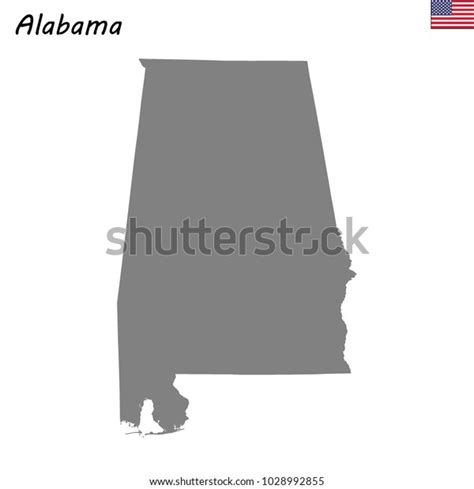 High Quality Map Alabama State United Stock Vector Royalty Free