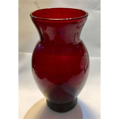 Vintage Ruby Red Glass Vase Chairish