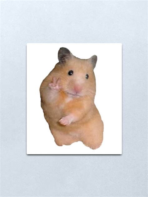 Peace Sign Hamster Metal Print By Kate Designs Redbubble