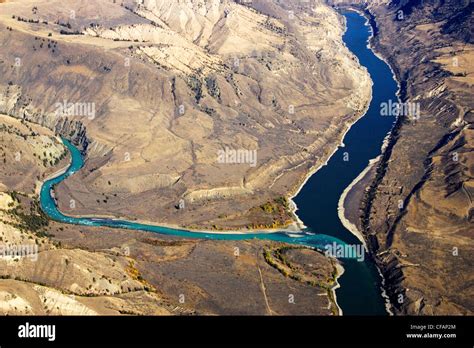 Aerial Of The Junction Of The Chilcotin And Fraser Rivers In British