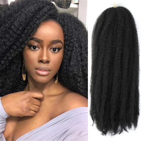 Buy 4packs Marley Hair Afro Kinky Twist Crochet Braids Hair Long Marley Braiding Hair 100