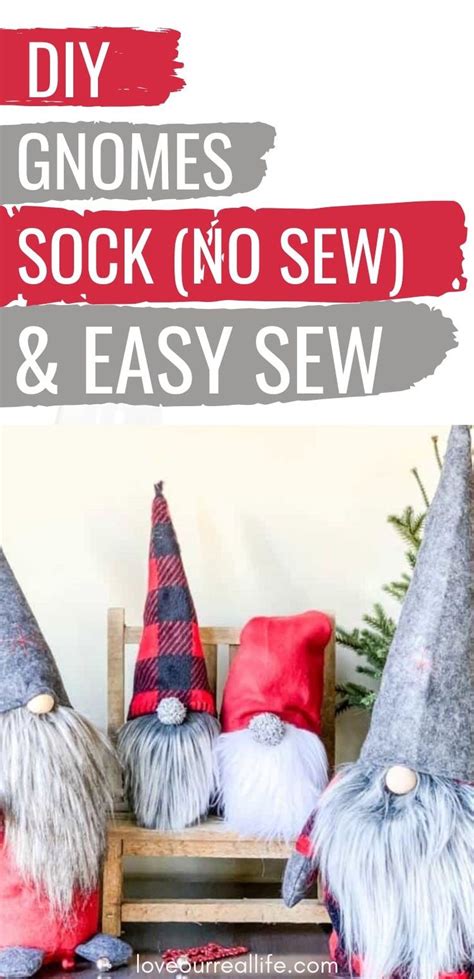 How To Make Christmas Gnomes Sew And No Sew Sock
