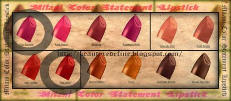 Milani Color Statement Lipstick Collection Review Swatches Beauty