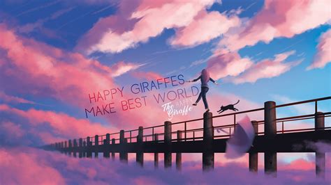 Wallpaper Cat Sunset Anime Girls Reflection Sky Clouds Music