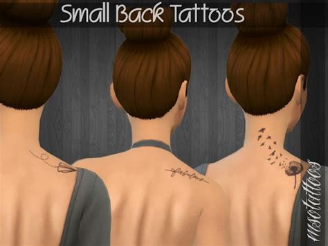 Sims 4 Ccs The Best Small Back Tattoo By Luvjake The Sims Sims4