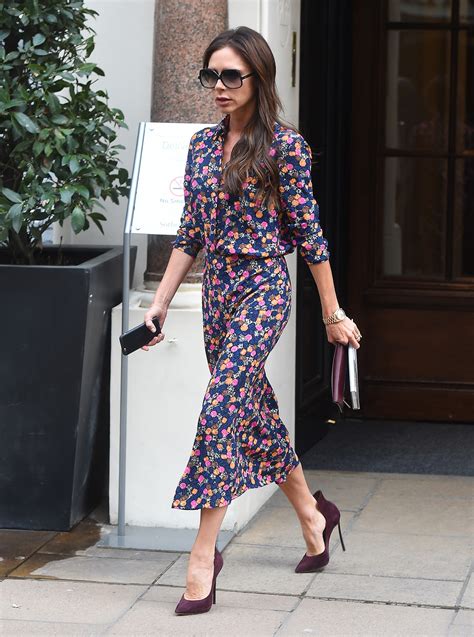 Victoria Beckhams Street Style And The Floral Print Trend Vogue