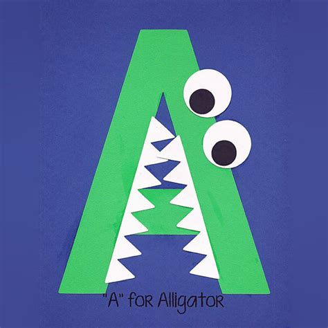 Alphabet Art Template Upper A Alligator Who Arted