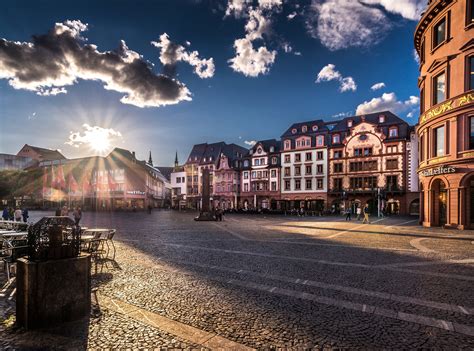 Germany Houses Sunrises And Sunsets Sky Street