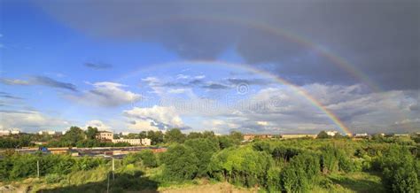 Full Double Rainbow Stock Photo Image Of Landscape Russia 43525886