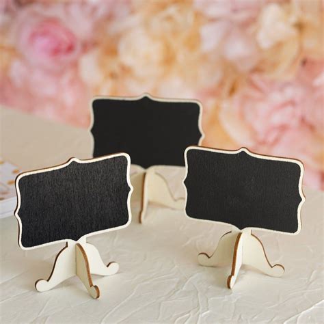 10 Pack 3 Mini Wooden Chalkboard Sign Table Displays With Removable