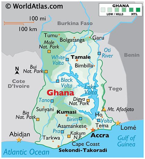 Ghana Karta Ghana Landsfakta Folkmängd Folkgrupper Bnp Karta Mm