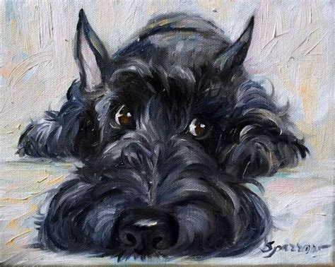 Canvas Wall Art Print Scottish Terrier Scottie Dog Etsy Scottie Dog