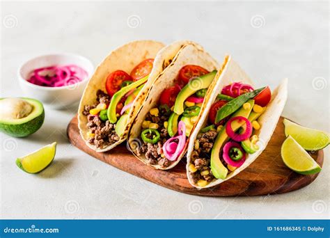 Mexican Beef Tacos Stock Image Image Of Ground Roast 161686345