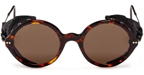 giorgio armani blinker side piece tortoise sunglasses in brown for men lyst