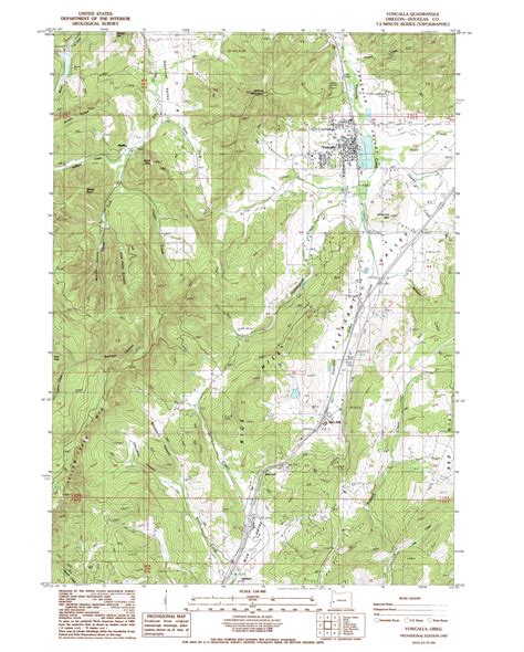 Yoncalla Topographic Map Or Usgs Topo Quad 43123e3