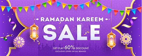 Ramadan Kareem Banner Purple Stock Illustrations 1452 Ramadan Kareem
