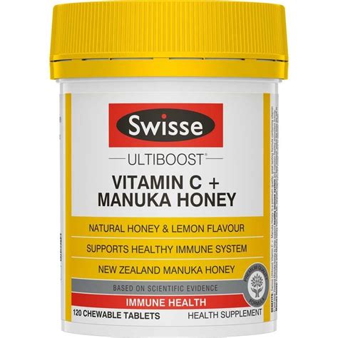 Vitamin c supplements online in singapore july, 2021. Swisse Ultiboost Vitamin C + Manuka Honey 120 chewable ...