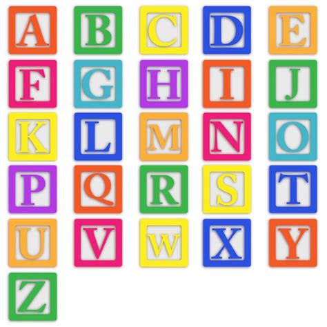 Baby Blocks Alphabet Font Digital Clip Art Cute Alphabet And Number