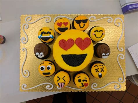 Emoji Cake And Cupcakes Emoji Cake Yoghurt Cake Cupcake Cakes