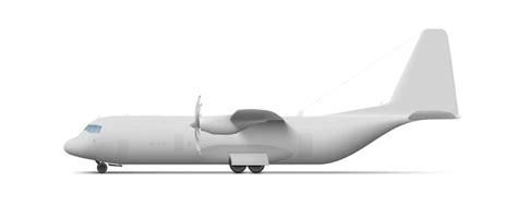 Premium Vector 3d White Military Cargo Plane On Ground