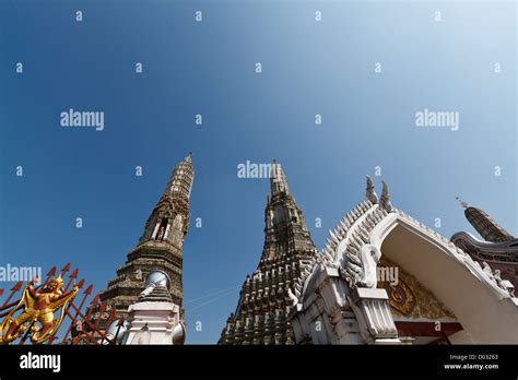The Main Stupa Of The Temple Wat Arun In Bangkok Thailand Stock Photo