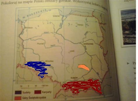 Pokoloruj Na Mapie Obszary Z Temperaturą - Pokoloruj na mapie Polski obszary górskie. Wykorzystaj kolory z legendy