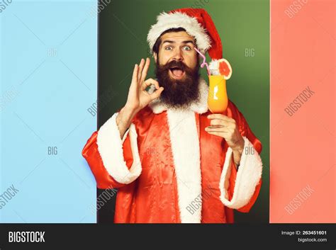 Handsome Bearded Santa Image And Photo Free Trial Bigstock