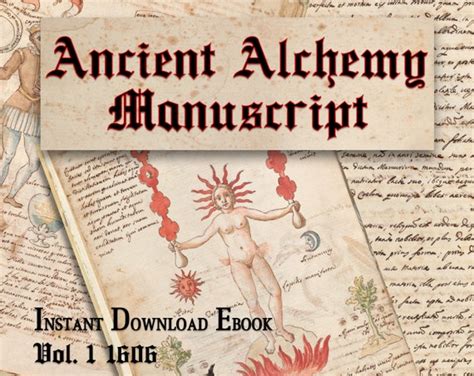 Ancient Alchemy Manuscript Rare 118 Pages From 1606 Etsy