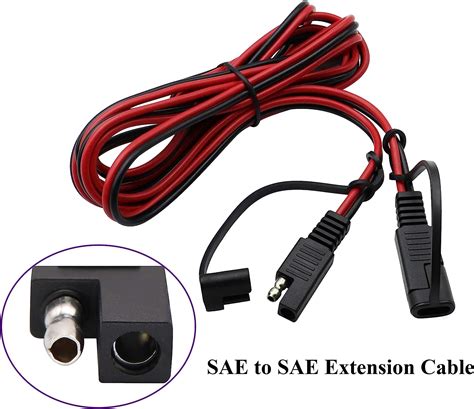 Aaotokk Sae Extension Cable Awg Sae To Sae Wire Harness Dc Power Automotive Extension Cord