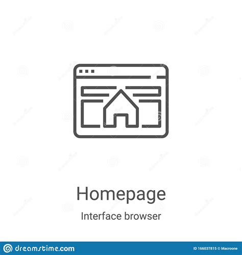 Homepage Icon Vector From Interface Browser Collection Thin Line