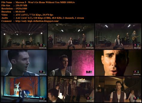 Just give me one more cfhance to make it right. Only High Definition: Maroon 5 - Won't Go Home Without You ...
