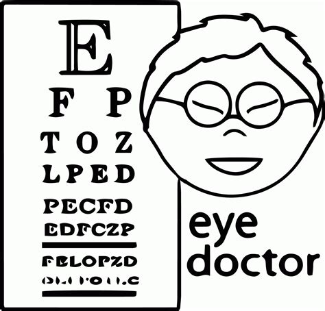 Eye Doctor Coloring Page Coloring Home