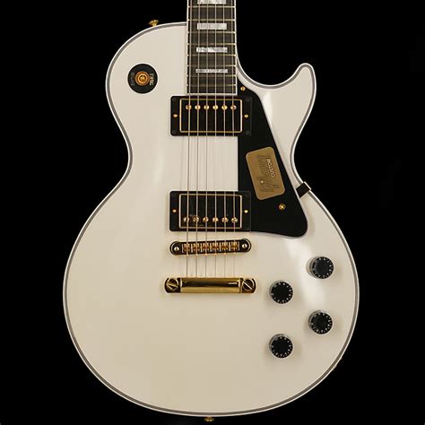 Gibson Les Paul Custom Alpine White W Gold Hardware Reverb