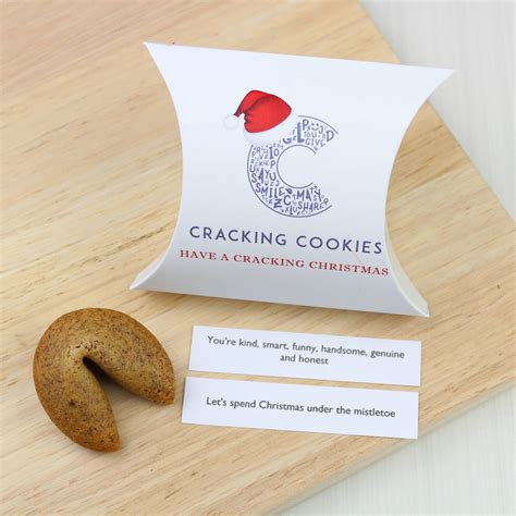 Personalised T Boxed Christmas Fortune Cookie By Cracking Cookies