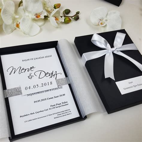 Black Box Wedding Invitation Unique Wedding Invitations Etsy