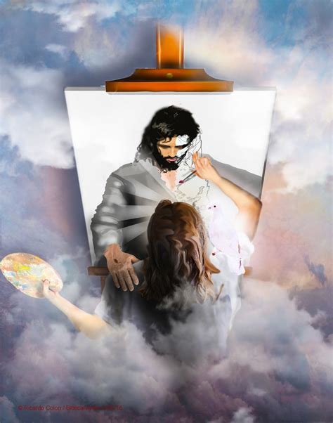 Prophetic Artist Painting Jesus In The Clouds Abba Spiritual