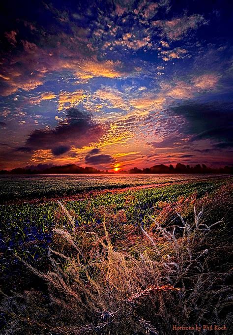 Sunset At Fields ~ Marvelous Nature