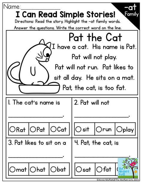 This resource was completely updated in july 2018 packet includes: I Can Read Simple Stories with CVC word families. Read the story, highlight the wo… | Word ...