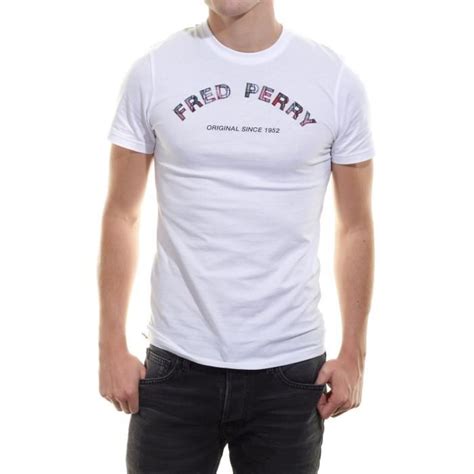 T Shirt Fred Perry M4339 100 Bla Blanc Achat Vente T Shirt T Shirt Fred Perry M4339 10