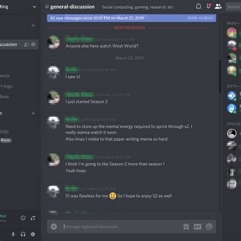 The Discord User Interface The Far Left Sidebar Lists All The Discord