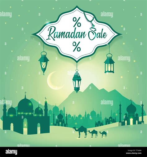 Ramadan Sale Background Flyer Design Stylish Sale Poster Banner Or