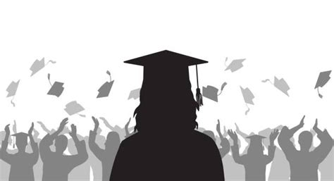 Graduation Silhouettes Illustrations Royalty Free Vector Graphics