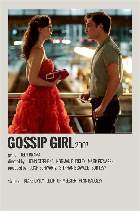 Gossip Girl Film Posters Minimalist Iconic Movie Posters Movie