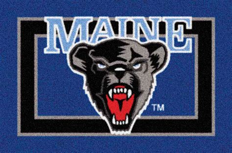 Maine Black Bears Team Logo Area Rug