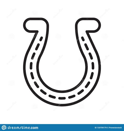 Horseshoe Icon Vector Sign And Symbol Isolated On White Background