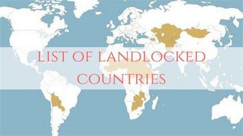 Landlocked Countries Of The World