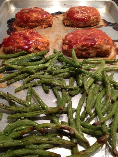 Simply roll it into 30 meatballs and bake 20 to 25 minutes, turning the meatballs once. Mini Turkey Meatloaf and Maple Green Beans - One Pan ...