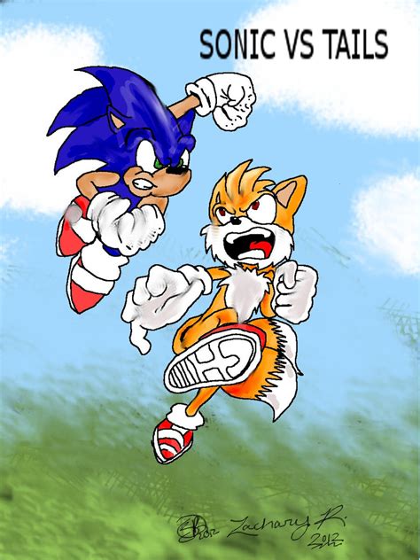 Sonic Vs Tails By Theguy2230 On Deviantart