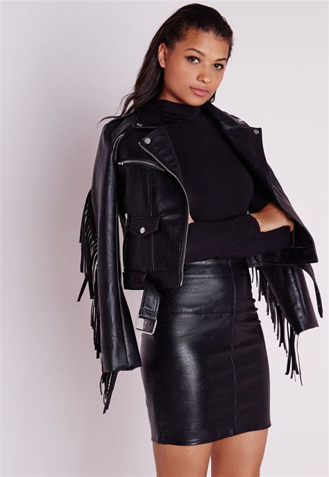 Missguided Tall Faux Leather Mini Skirt Black Vegan Leather Skirt