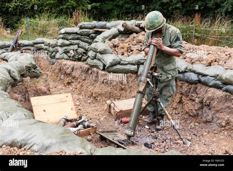 Vietnam War Rolling Thunder Re Enactment Group Marine Us Soldier In